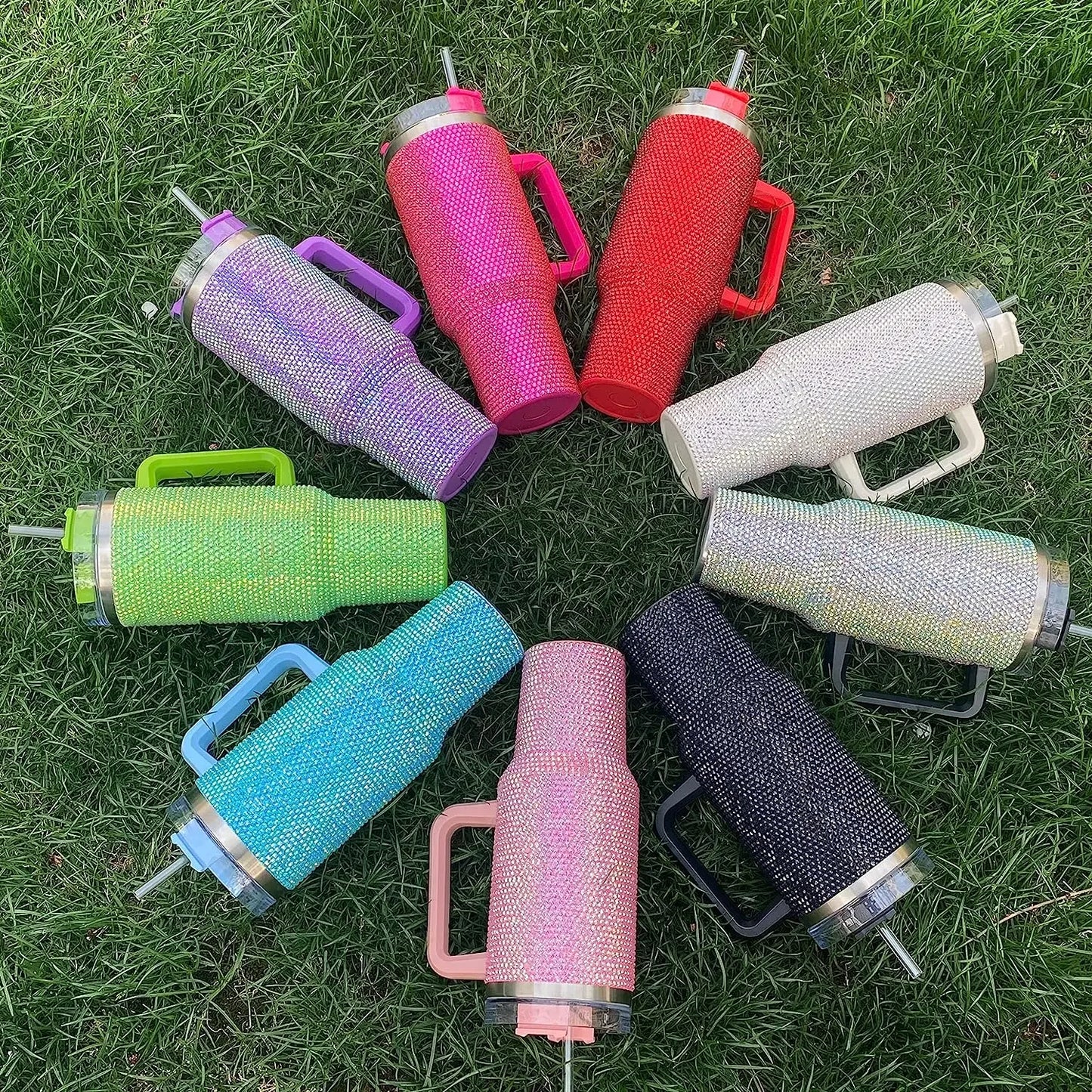 40oz Diamond Handle Tumbler