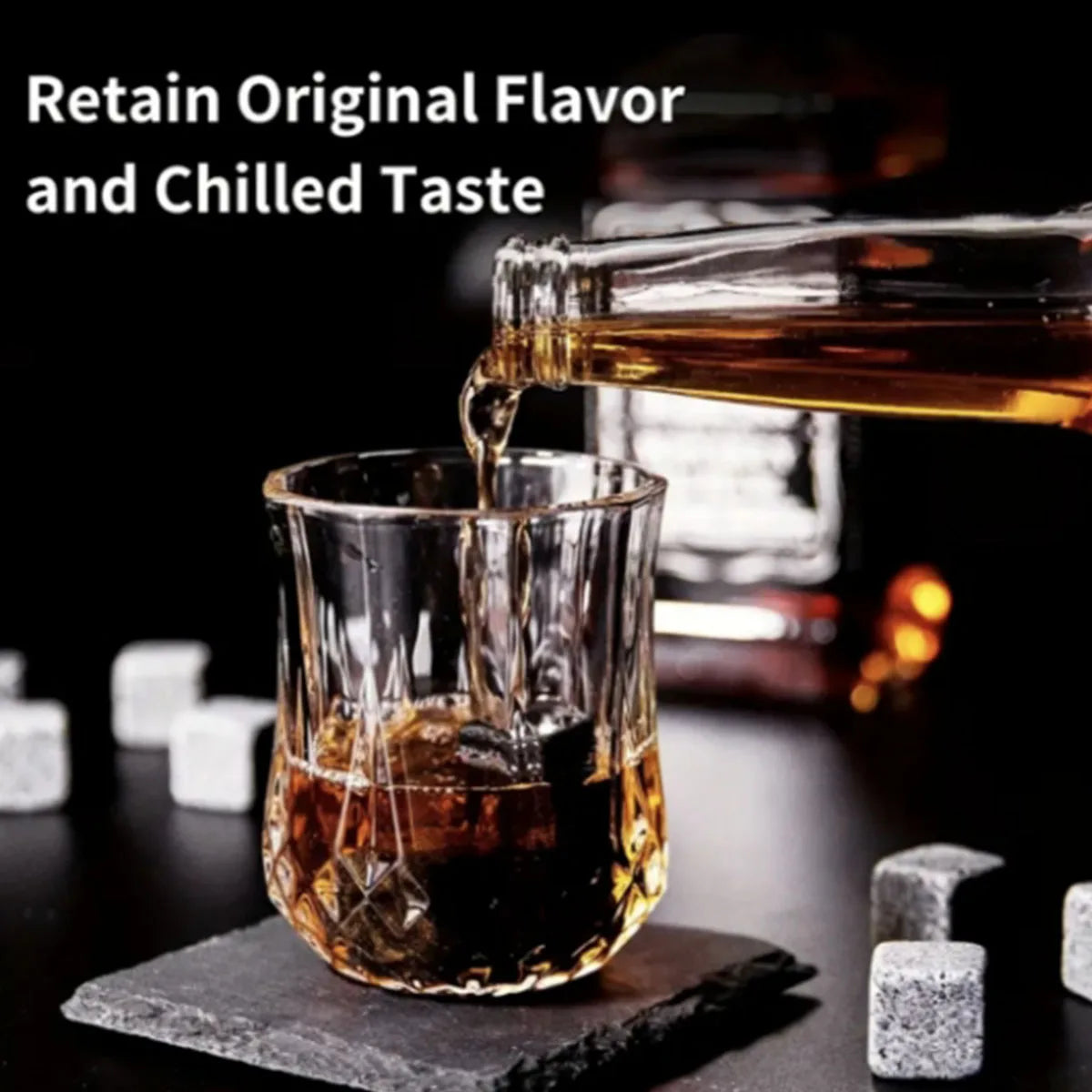 Men Whiskey Stones Glasses Set