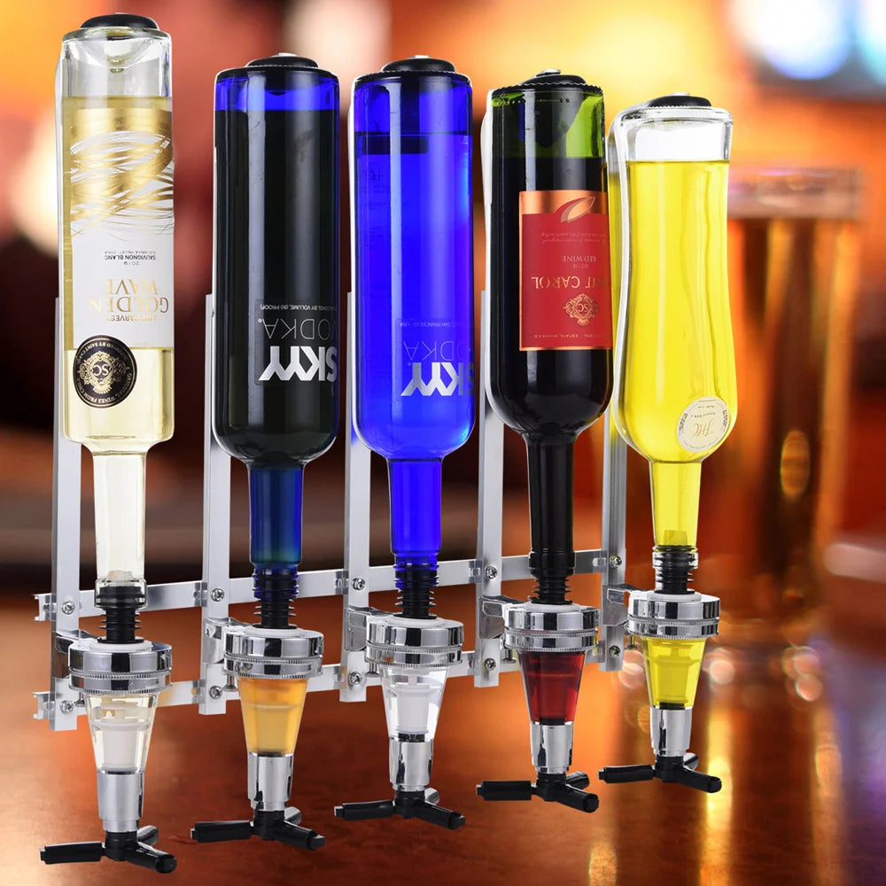 Wall-Mounted 4/5/6 Bottle Liquor Dispenser