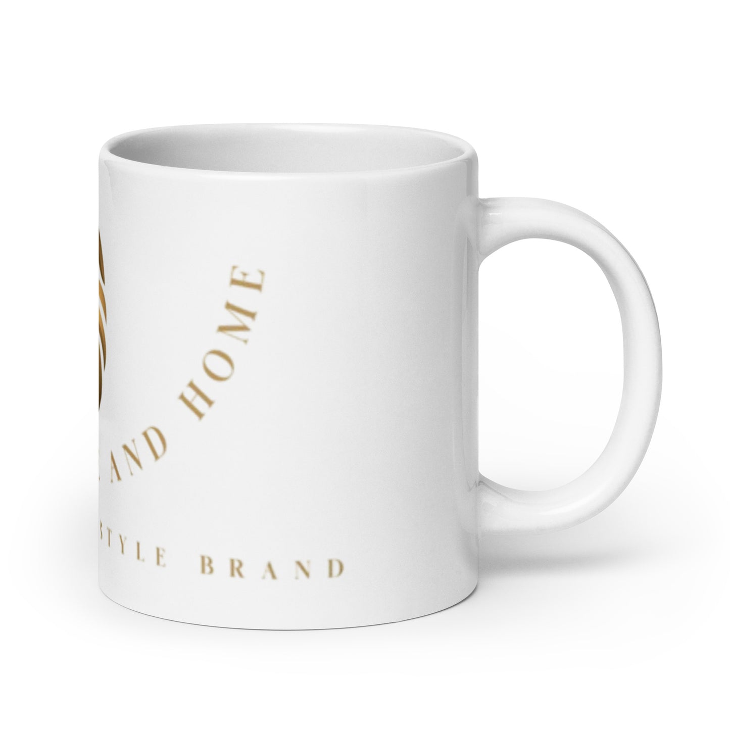 White glossy mug